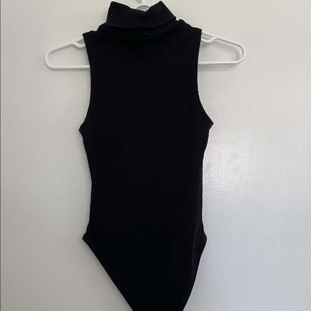 Zara- Black Turtle Neck Bodysuit, Xs